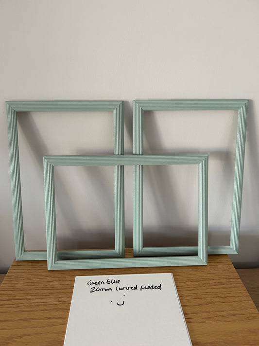 Reeded curved hand painted picture frames bespoke made to order any colour any size