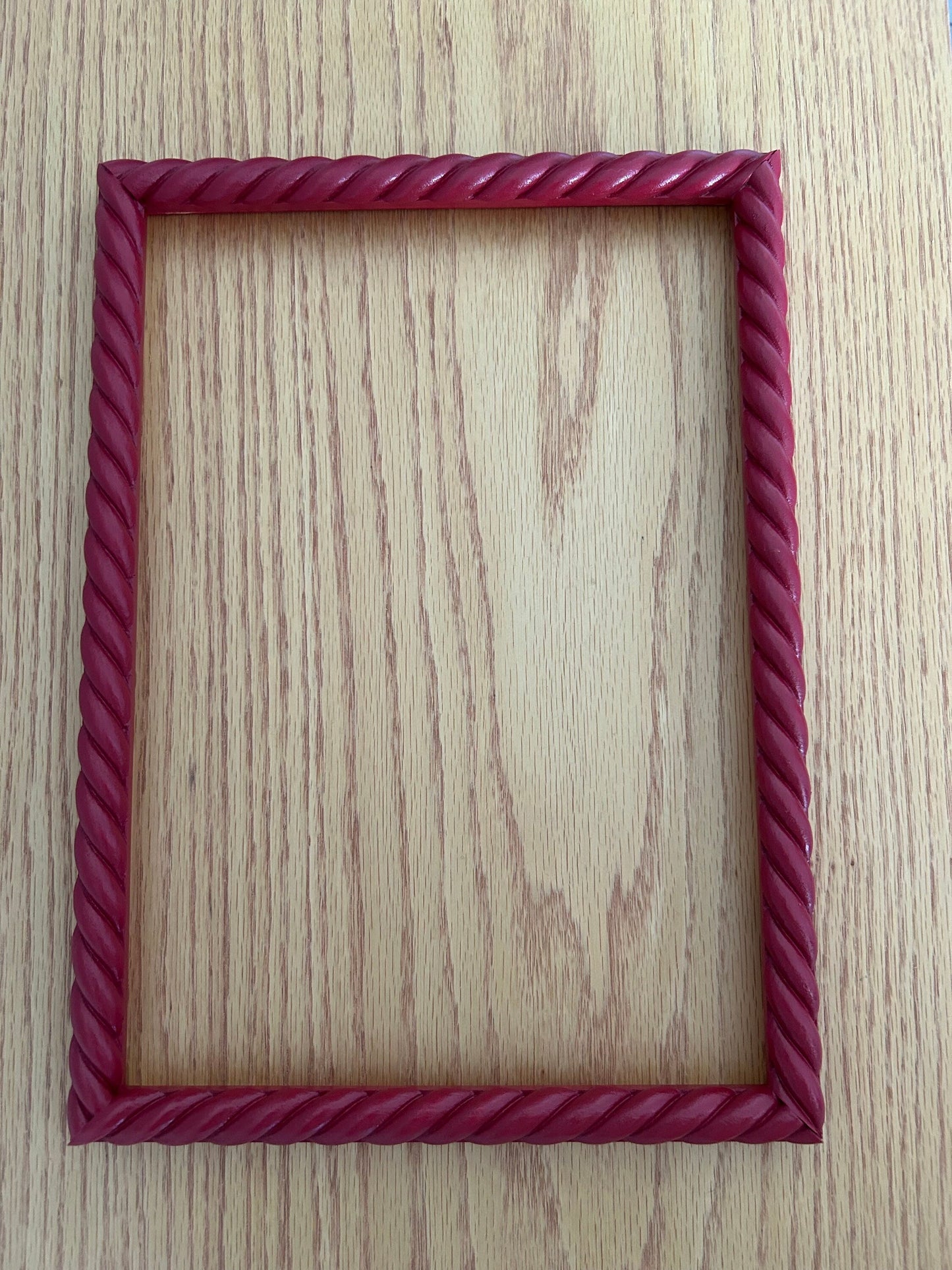 Beautiful hand painted 18mm rope twist  picture frame in F&B colours bespoke made to order any size avail