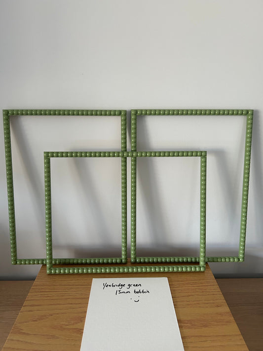 Beautiful handmade 15mm bobbin Bobby picture frames made to order, any colour from farrow & ball or little greene range avail as well