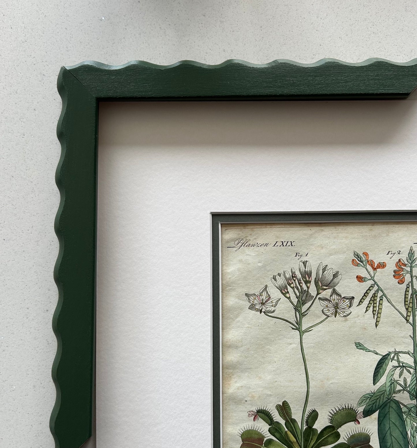 Wavy wiggle picture frames 30mm in F&B and Little Greene colours bespoke made to order any size avail mirrors also