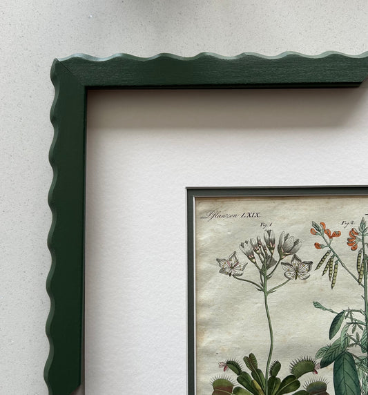 Wavy wiggle picture frames 30mm in F&B and Little Greene colours bespoke made to order any size avail mirrors also
