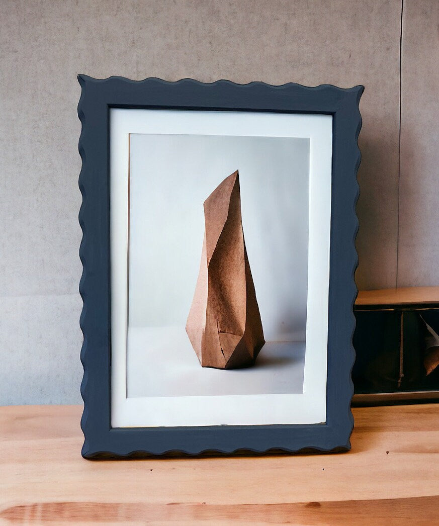Wavy wiggle picture frames 30mm in F&B and Little Greene colours bespoke made to order any size avail mirrors also