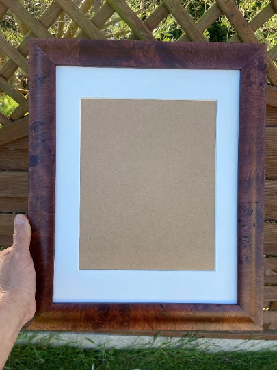 Exclusive 30mm burr walnut picture frame curved design 6x4 7x5 8x6 9x7 10x8 12x10 14x11 A5 A4 A3 A2 bespoke made any size available